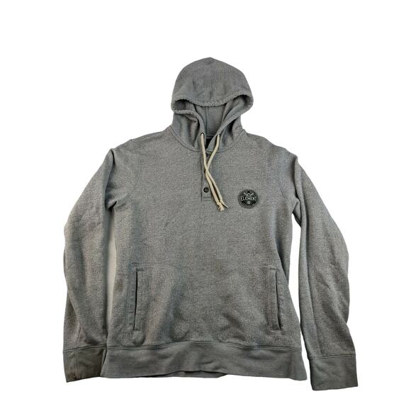 Mens Element Skateboarder Hoodie Sweatshirt Size S/P Gray Pullover Logo Spellout - Picture 1 of 9
